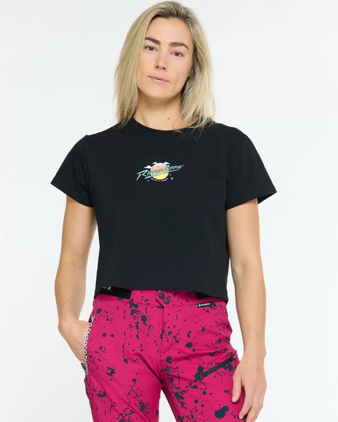Womens Cotton Crop | Decade of Black*DHaRCO Cheap